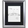 thumbnail image 1 of Trademark Fine Art "Flying Car Patent 1941 White" Canvas Art by Claire Doherty Black Matte, Silver Frame, 1 of 4