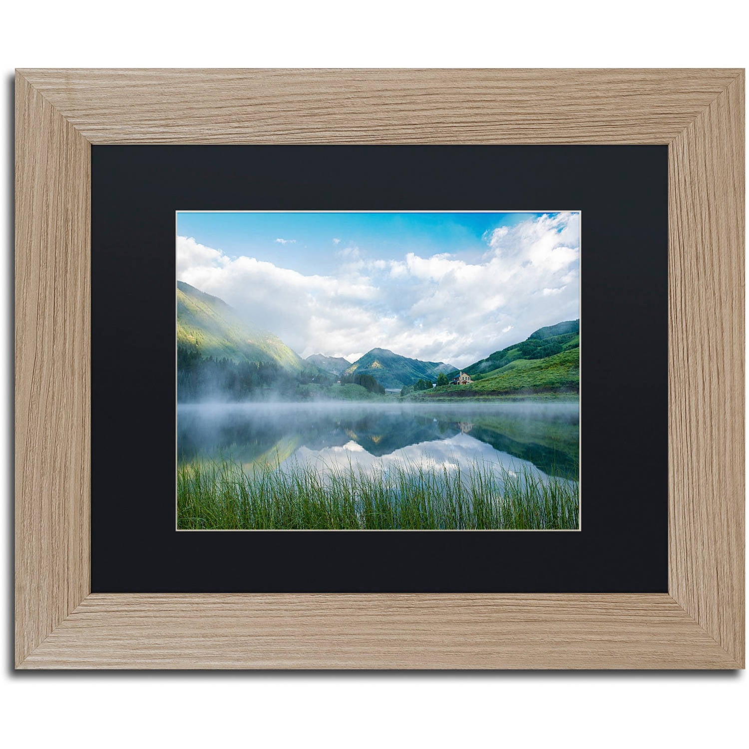 Trademark Fine Art "Fog in the Mirror" Canvas Art by Michael Blanchette Photography Black Matte, Birch Frame