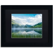 Trademark Fine Art "Fog in the Mirror" Canvas Art by Michael Blanchette Photography Black Matte, Black Frame