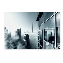 Trademark Fine Art 'Foggy City' Canvas Art by Naufal