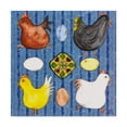 thumbnail image 1 of Trademark Fine Art 'Folk Chickens' Canvas Art by Claudia Interrante, 1 of 3