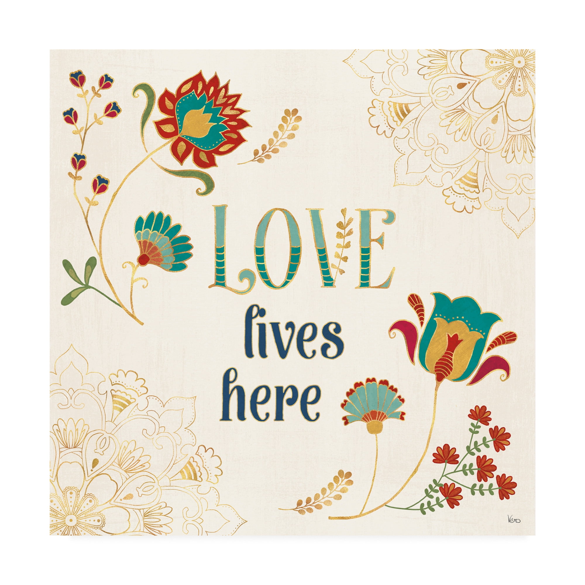 Trademark Fine Art 'Folk Floral 5' Canvas Art by Veronique Charron