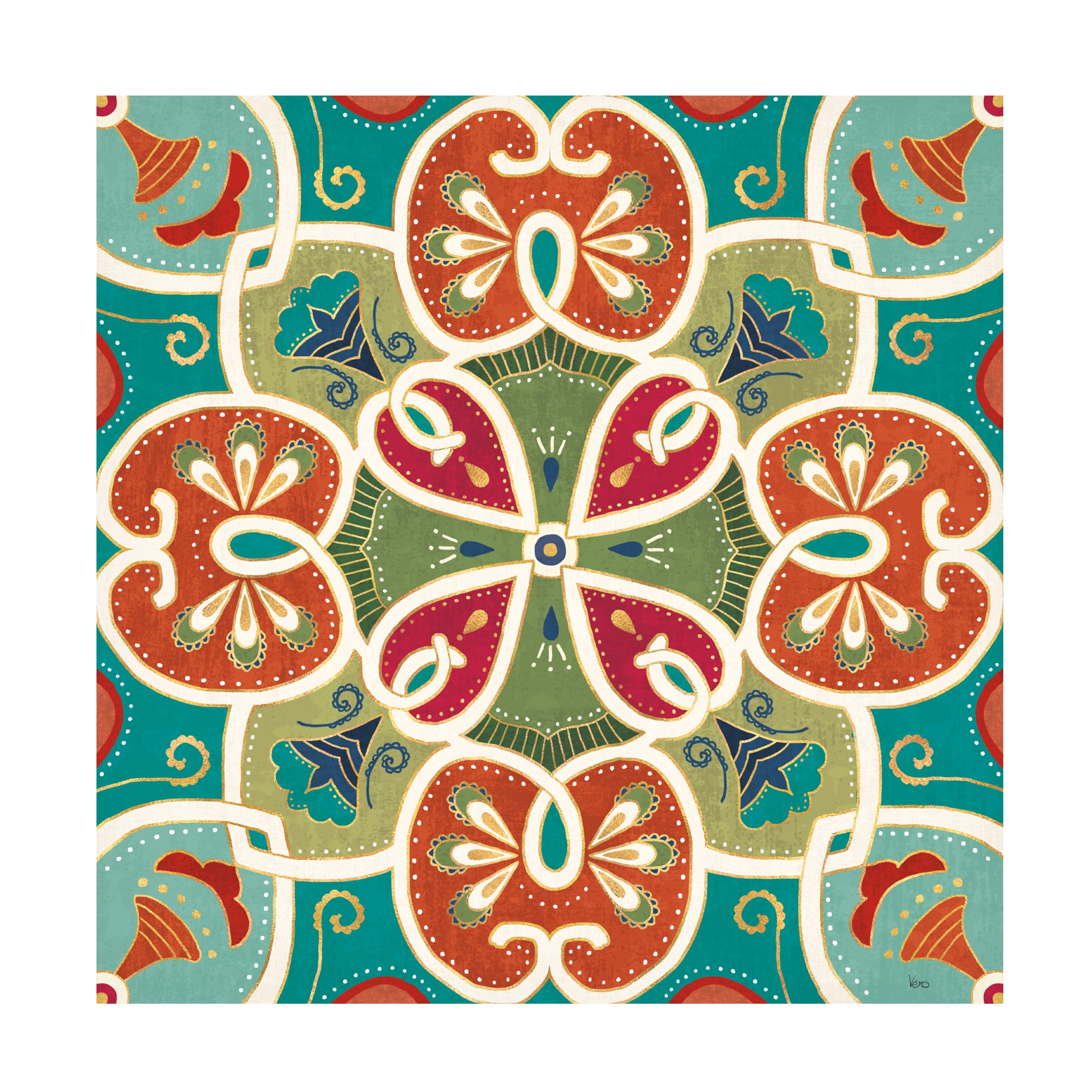 Trademark Fine Art 'Folk Floral 6' Canvas Art by Veronique Charron
