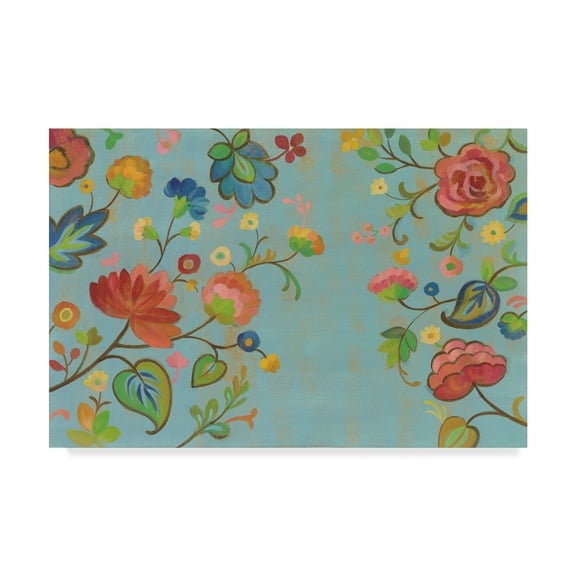 Trademark Fine Art 'Folk Song Floral' Canvas Art by Silvia Vassileva