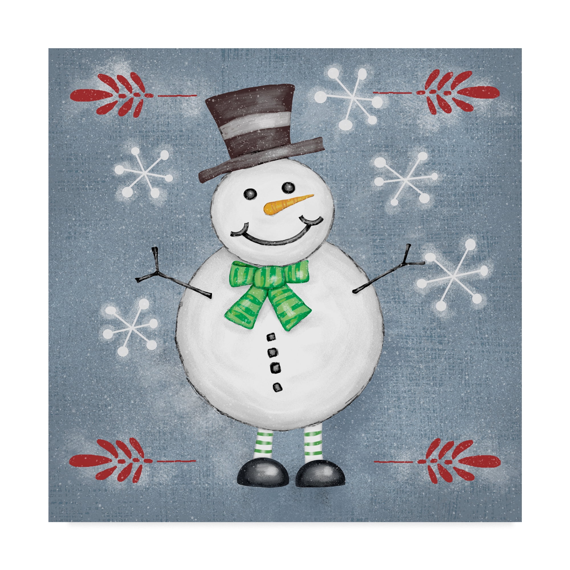 Trademark Fine Art 'Folksy Christmas II' Canvas Art by Chariklia Zarris