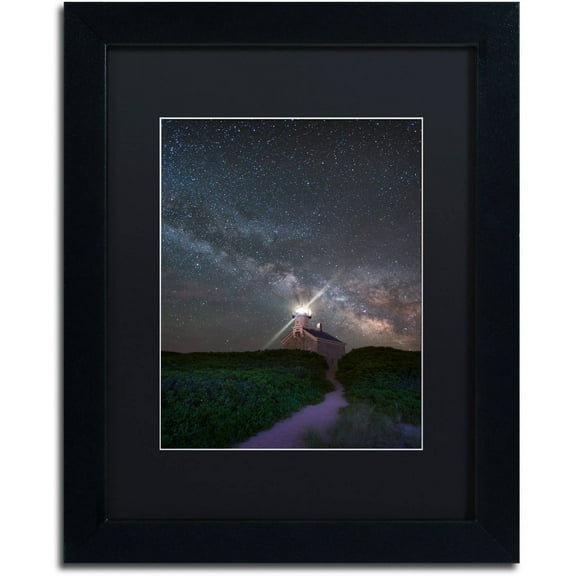 Trademark Fine Art "Follow the Light" Canvas Art by Michael Blanchette Photography Black Matte, Black Frame