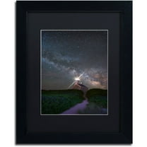 Trademark Fine Art "Follow the Light" Canvas Art by Michael Blanchette Photography Black Matte, Black Frame