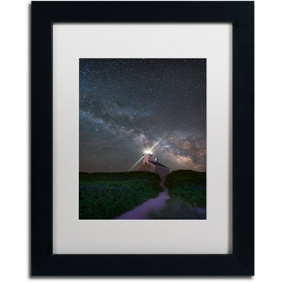 Trademark Fine Art "Follow the Light" Canvas Art by Michael Blanchette Photography White Matte, Black Frame