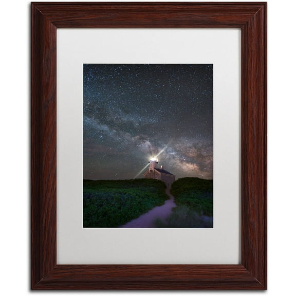 Trademark Fine Art "Follow the Light" Canvas Art by Michael Blanchette Photography White Matte, Wood Frame