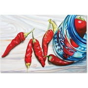 Trademark Fine Art Food & Beverage Canvas Art ' Ball Jar Peppers ' by Jennifer Redstreake