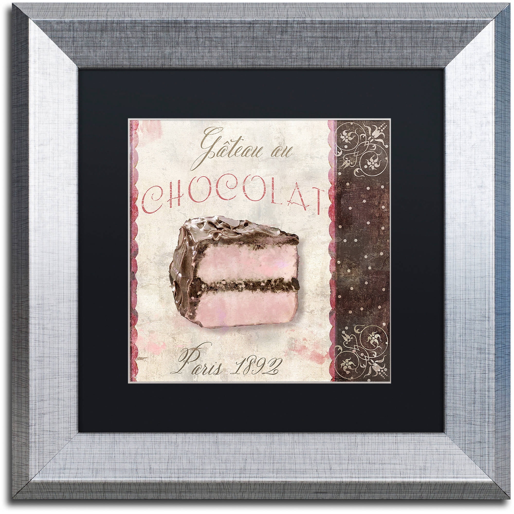 Trademark Fine Art Food & Drink Black Matted Framed Art ' Patisserie XI ' by Color Bakery