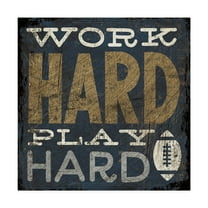 Trademark Fine Art 'Football V Blue' Canvas Art by Michael Mullan