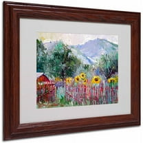 Trademark Fine Art "Foothills" by Richard Wallich, Wood Frame