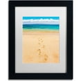 thumbnail image 1 of Trademark Fine Art 'Footprints in the Sand' Canvas Art by Pierre Leclerc, White Matte, Black Frame, 1 of 4