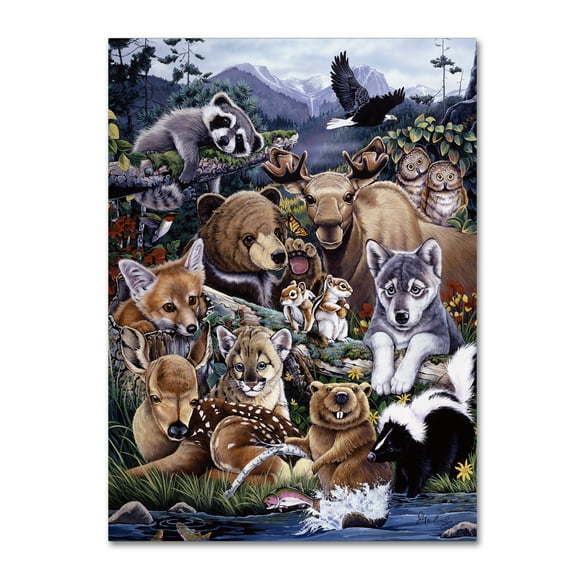 Trademark Fine Art 'Forest Friends' Canvas Art by Jenny Newland