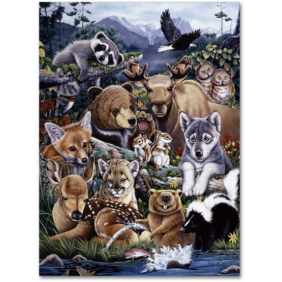 Trademark Fine Art 'Forest Friends' Canvas Art by Jenny Newland