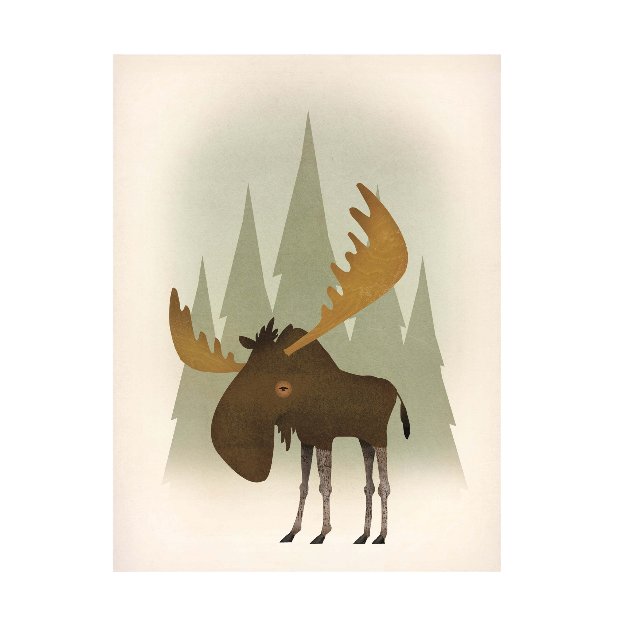 Trademark Fine Art 'Forest Moose' Canvas Art by Ryan Fowler