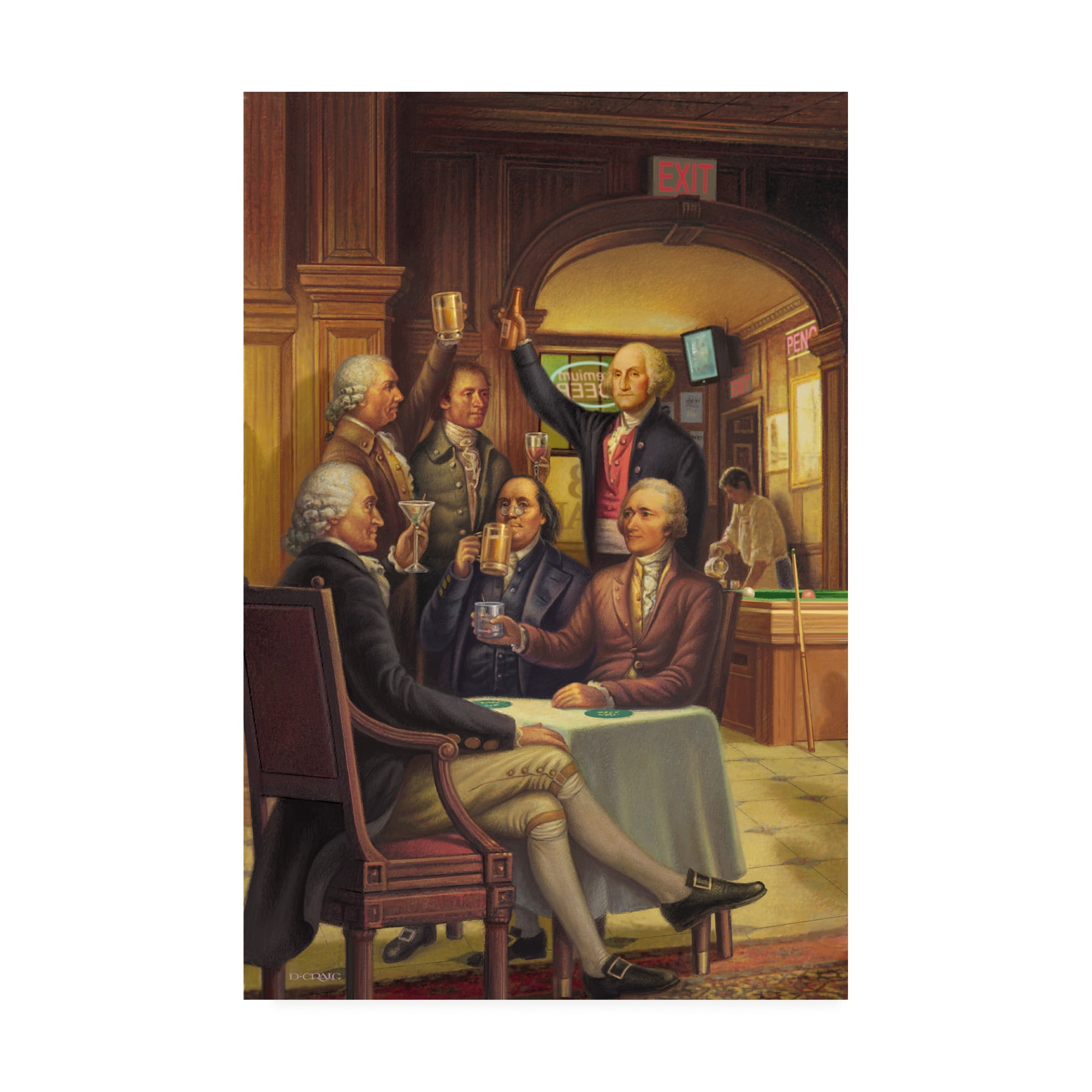 Trademark Fine Art 'Founding Fathers' Canvas Art by Dan Craig
