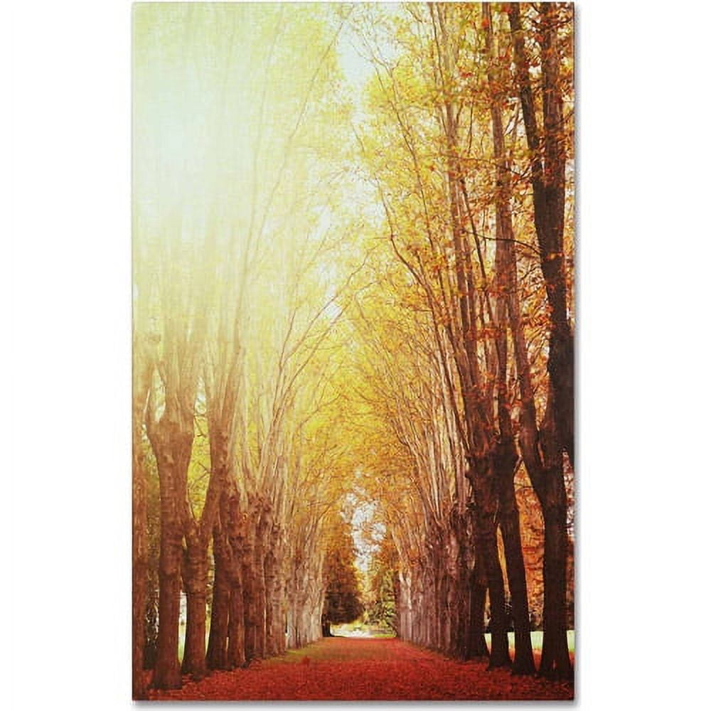 Golden Autumn Path Landscape Canvas Giclee Print