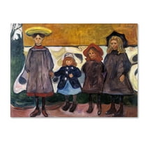 Trademark Fine Art 'Four Girls' Canvas Art by Edvard Munch