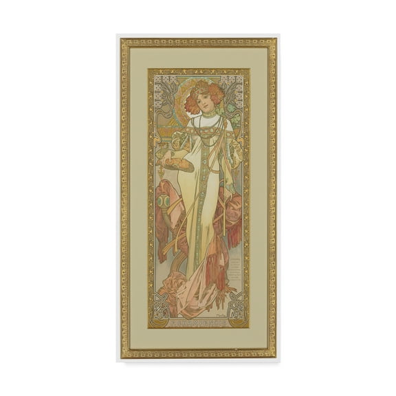 Trademark Fine Art 'Four Seasons: Autumn, 1900' Canvas Art by Alphonse Marie Mucha