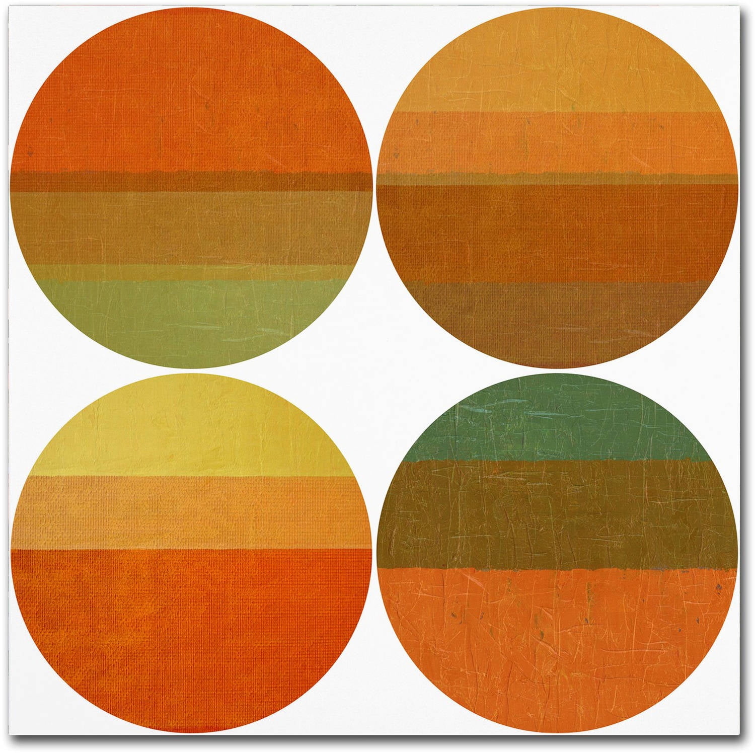 Trademark Fine Art "Four Suns" Canvas Art by Michelle Calkins