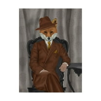 Trademark Fine Art 'Fox 1930s Gentleman' Canvas Art by Fab Funky