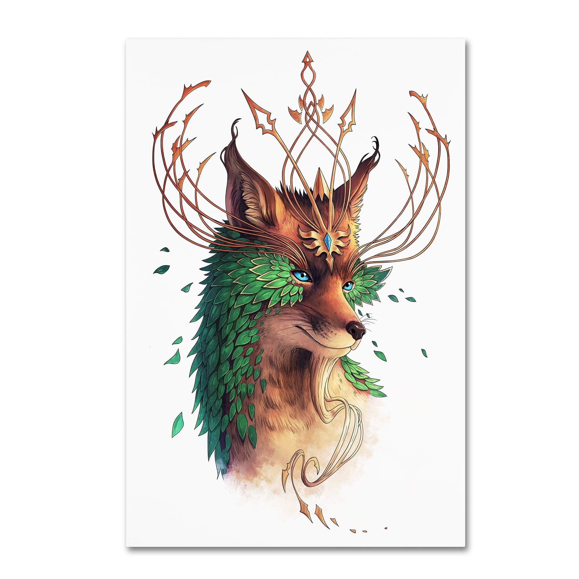 Trademark Fine Art 'Fox Colored' Canvas Art by JoJoesArt