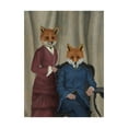 thumbnail image 1 of Trademark Fine Art 'Fox Couple Edwardians' Canvas Art by Fab Funky, 1 of 3