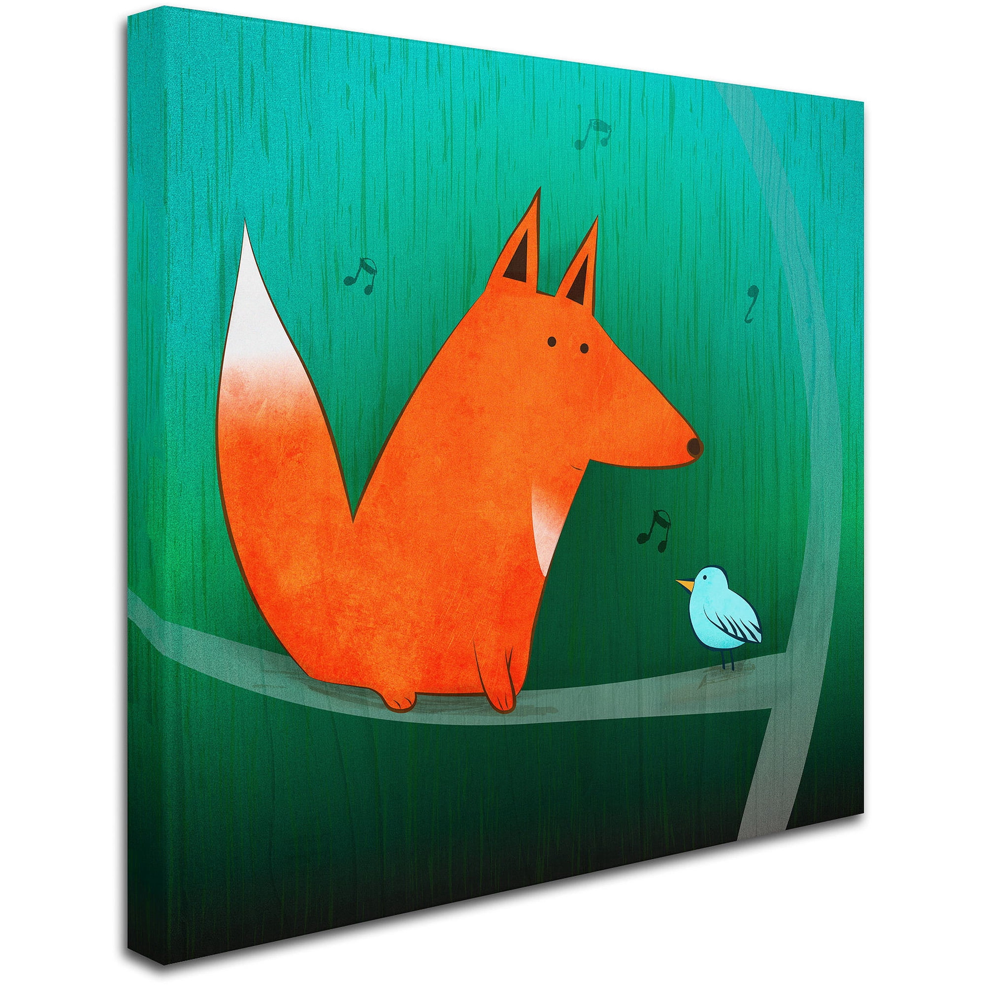 Trademark Fine Art "Fox in Tree" Canvas Art by Carla Martell