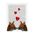thumbnail image 1 of Trademark Fine Art 'Foxes In Love' Canvas Art by Fab Funky, 1 of 3