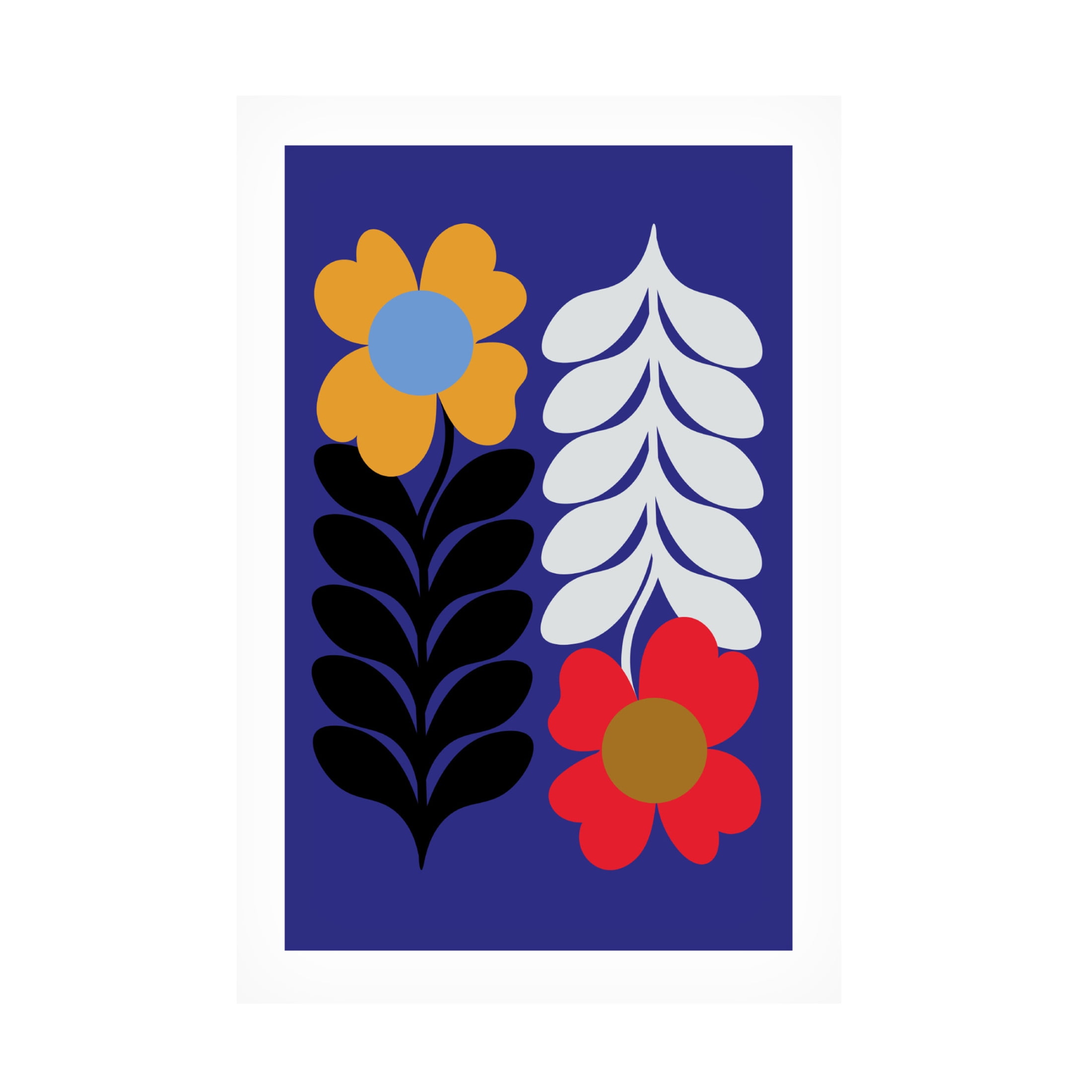 Trademark Fine Art Frances Collett Flowers Blue Canvas Wall Art