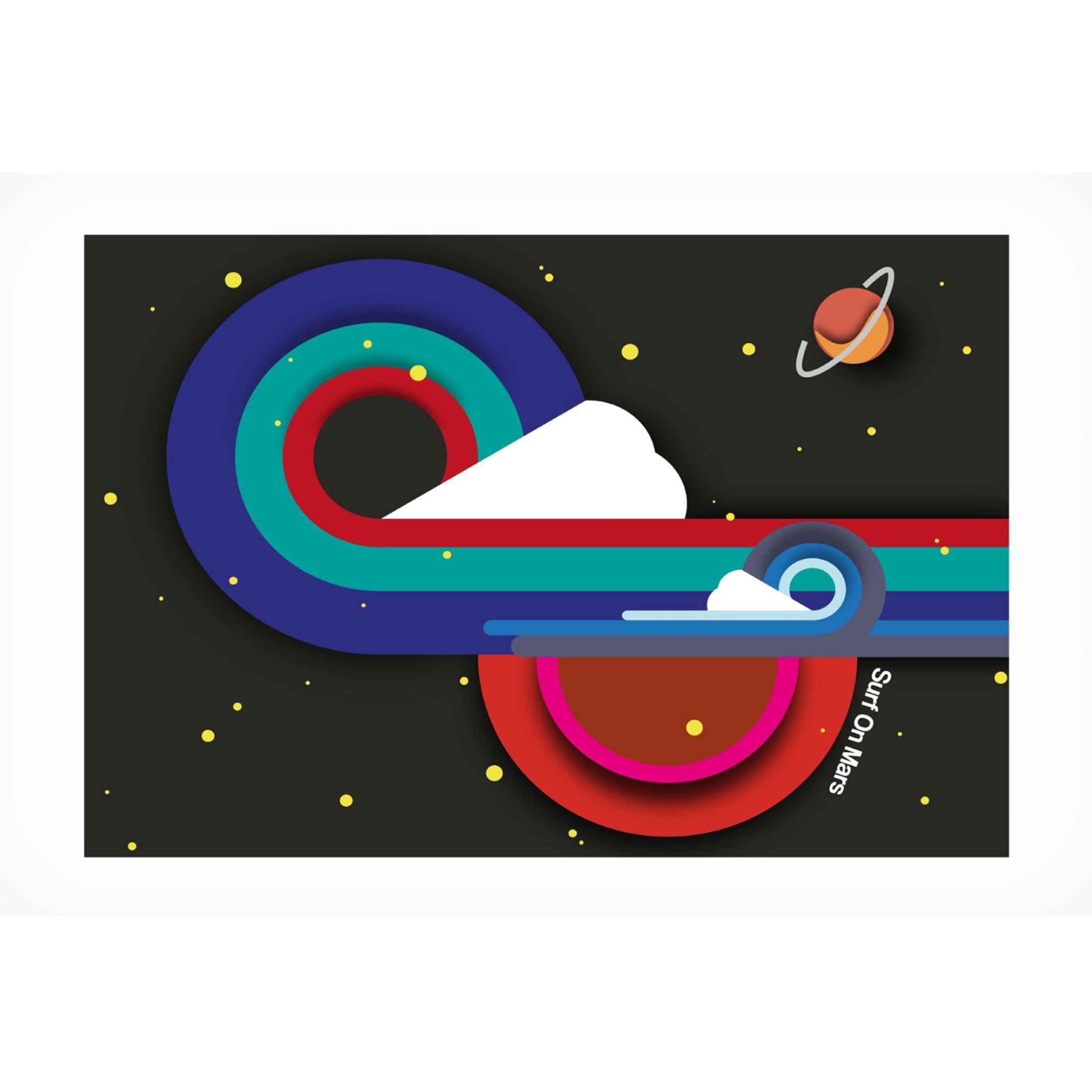 Trademark Fine Art Frances Collett  Surf On Mars Canvas Wall Art
