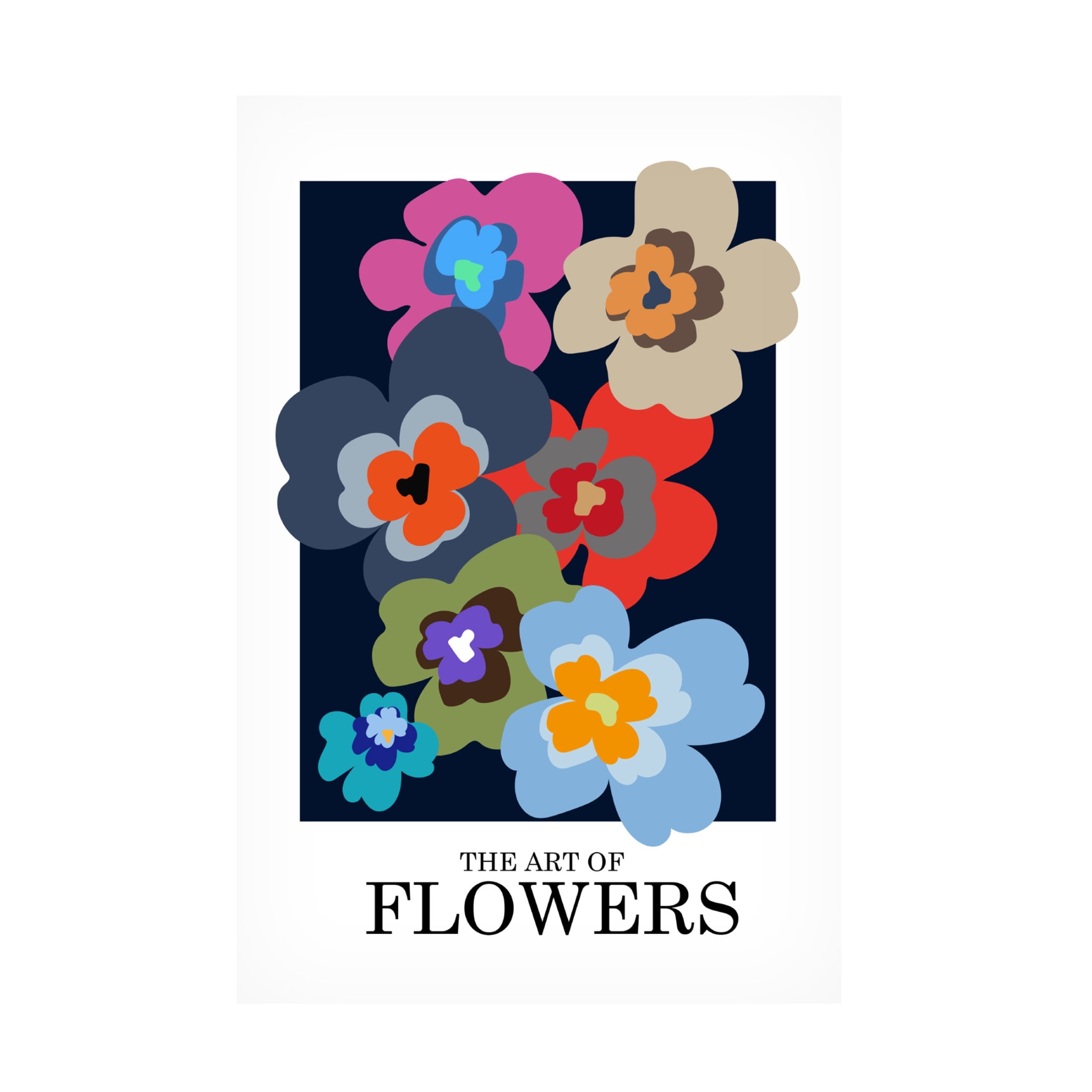 Trademark Fine Art Frances Collett  The Art Of Flowers Blue Canvas Wall Art
