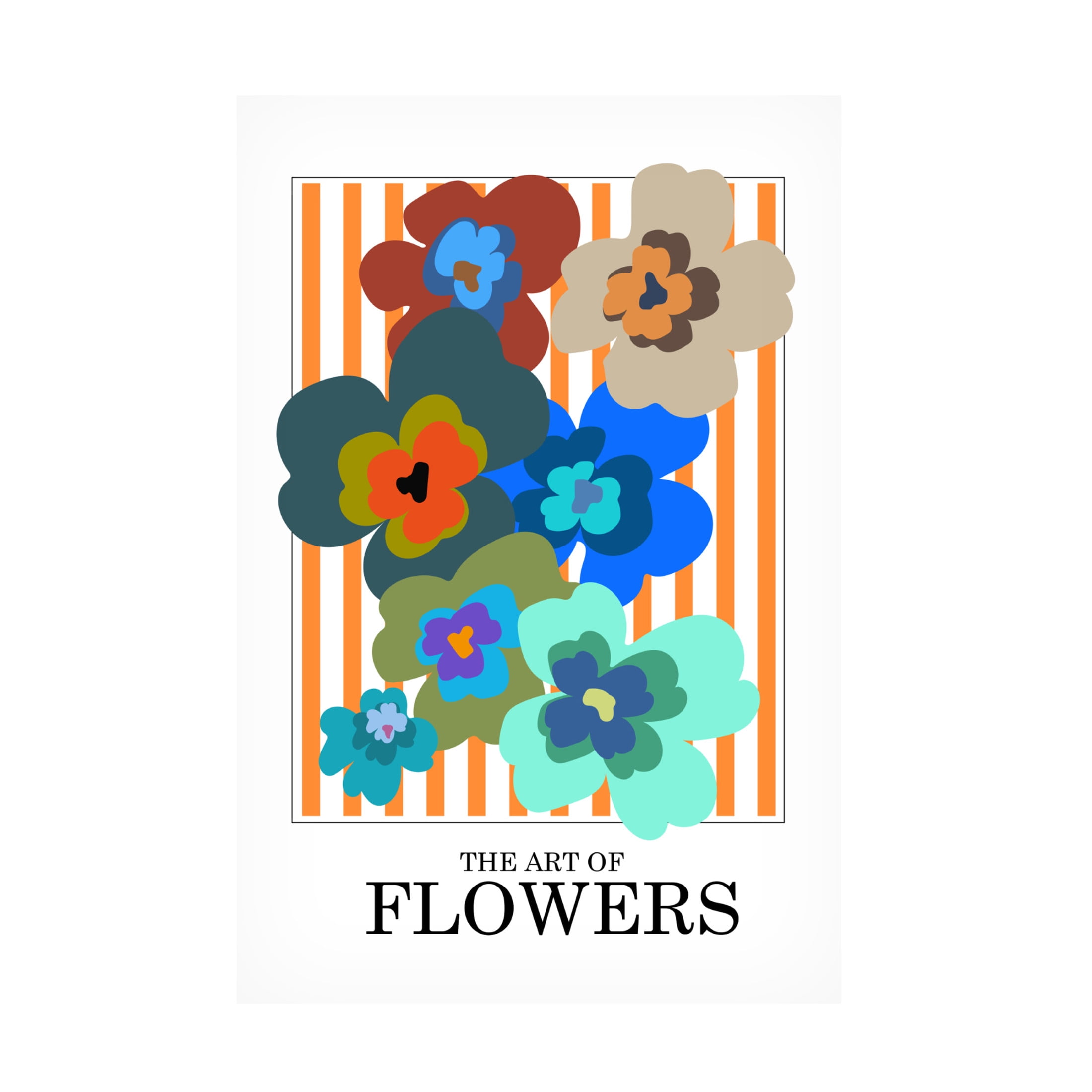 Trademark Fine Art Frances Collett  The Art Of Flowers Orange Stripe Canvas Wall Art