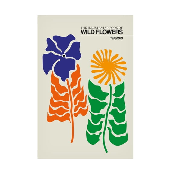 Trademark Fine Art Frances Collett The Illustrated Book Of Wild Flowers Vol.2 Greige Canvas Wall Art