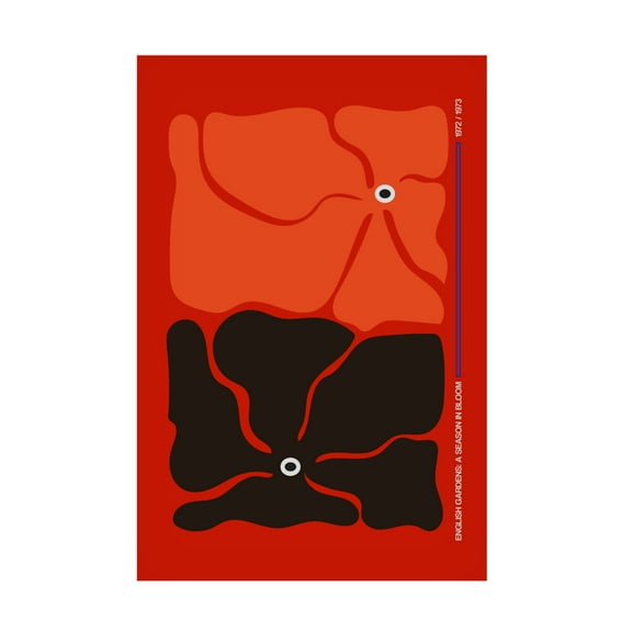 Trademark Fine Art Frances Collett  Two By Two Flower Red Canvas Wall Art