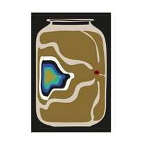 Trademark Fine Art Frances Collett Ukiyo Vase Grey Canvas Wall Art