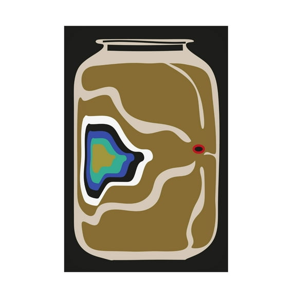 Trademark Fine Art Frances Collett Ukiyo Vase Grey Canvas Wall Art