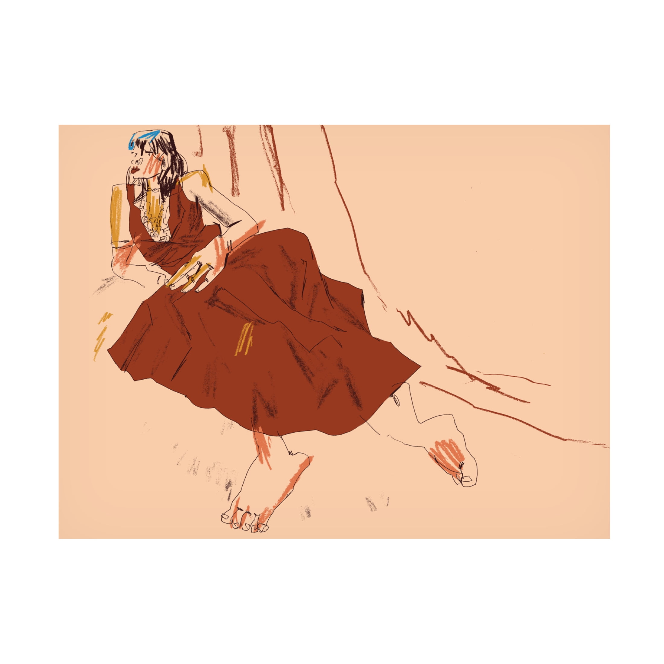 Trademark Fine Art Francesco Gulina  Girl Lying On A Sofa Canvas Wall Art