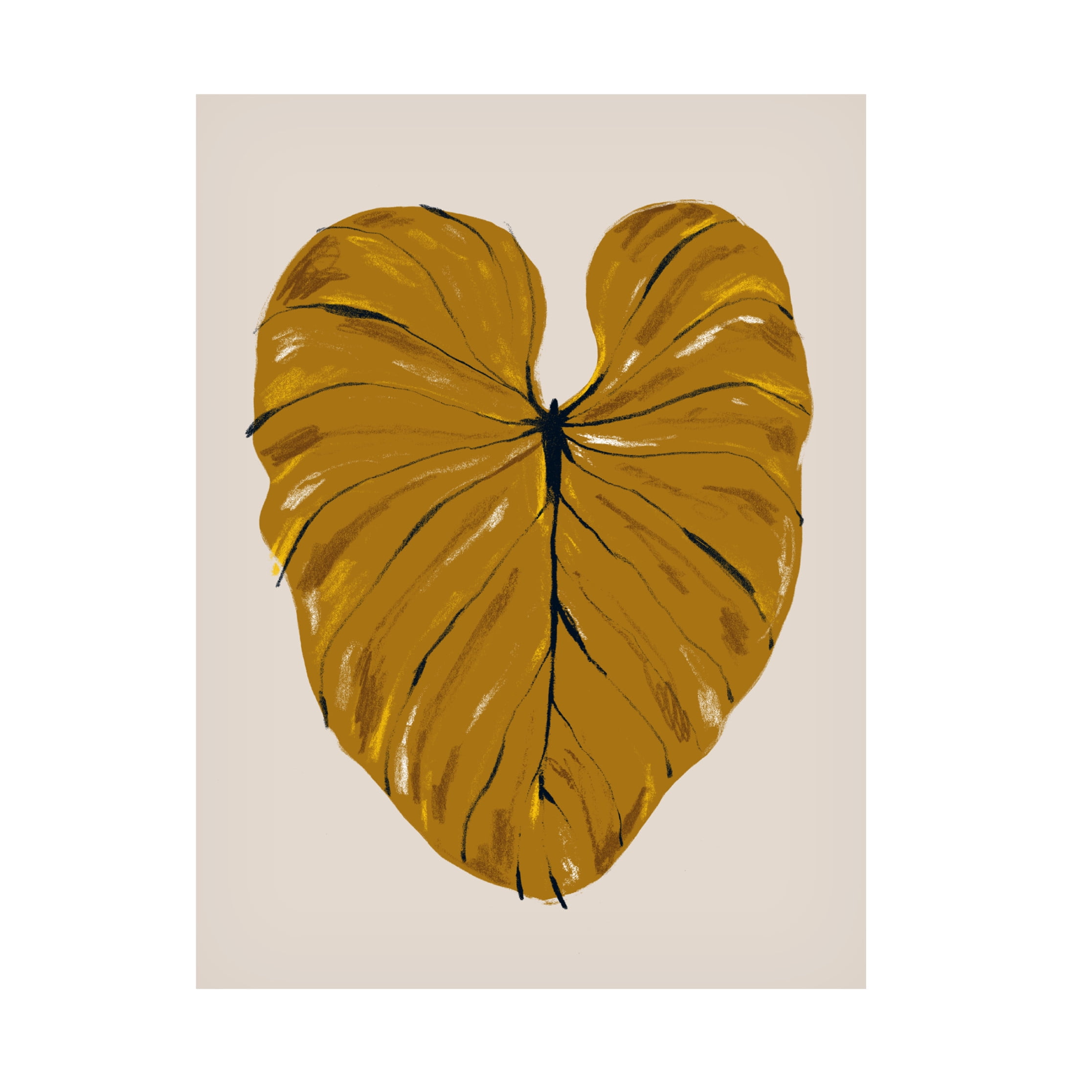 Trademark Fine Art Francesco Gulina Philodendron Gloriosum Mustard Canvas Wall Art