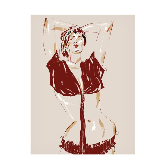 Trademark Fine Art Francesco Gulina Portrait Of A Model Beige Canvas Wall Art