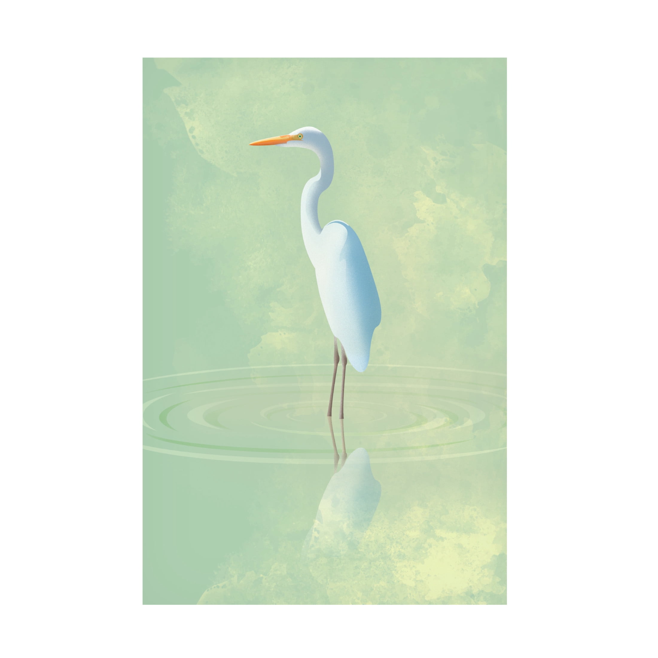 Trademark Fine Art Franco Caballero Heron Canvas Wall Art
