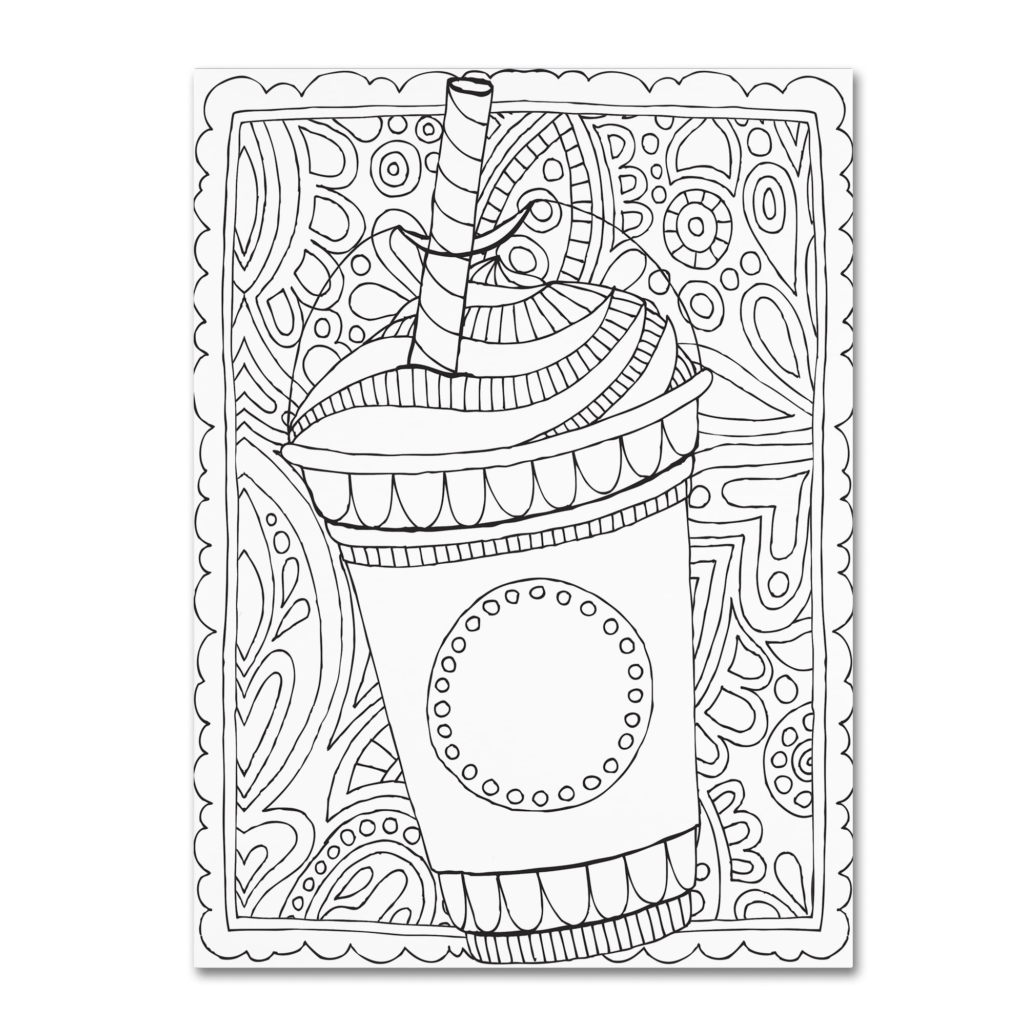 Trademark Fine Art "Frappuccino" Canvas Art by Hello Angel