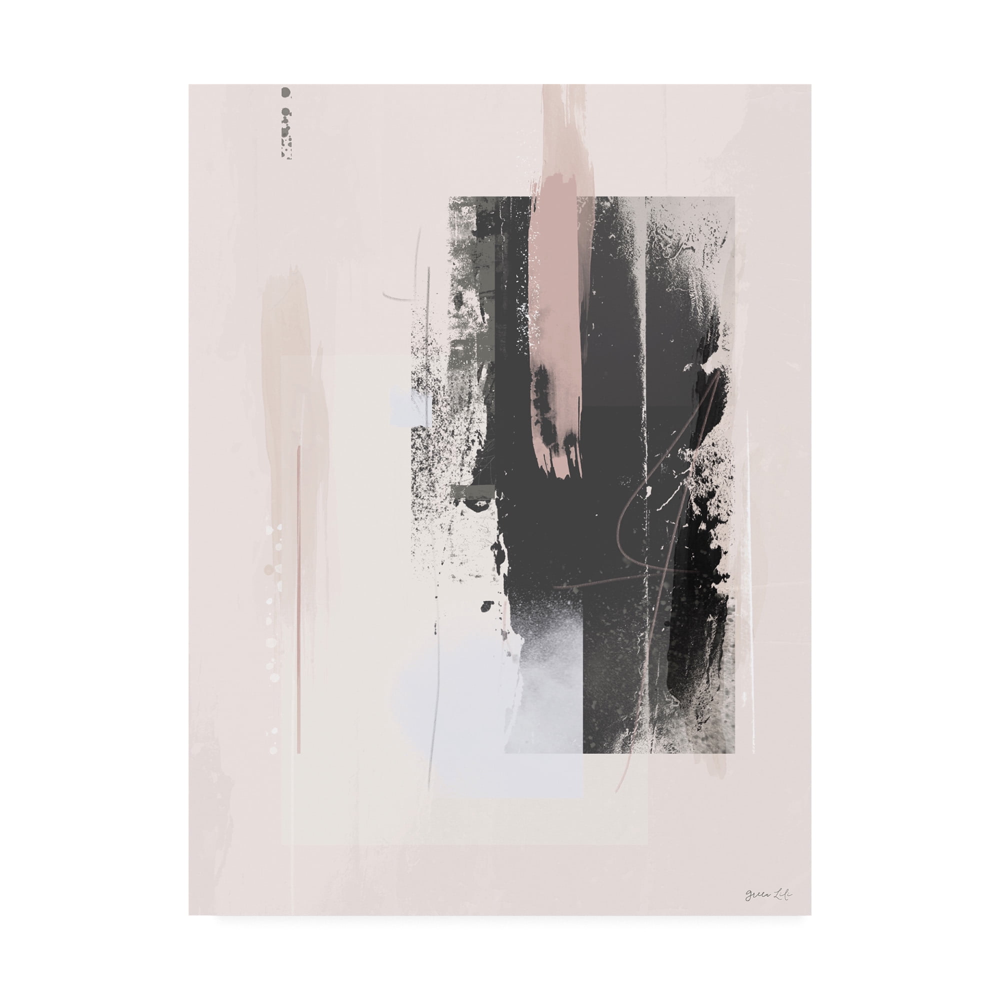 Trademark Fine Art 'Free Spirit Pink And Black' Canvas Art by Green Lili