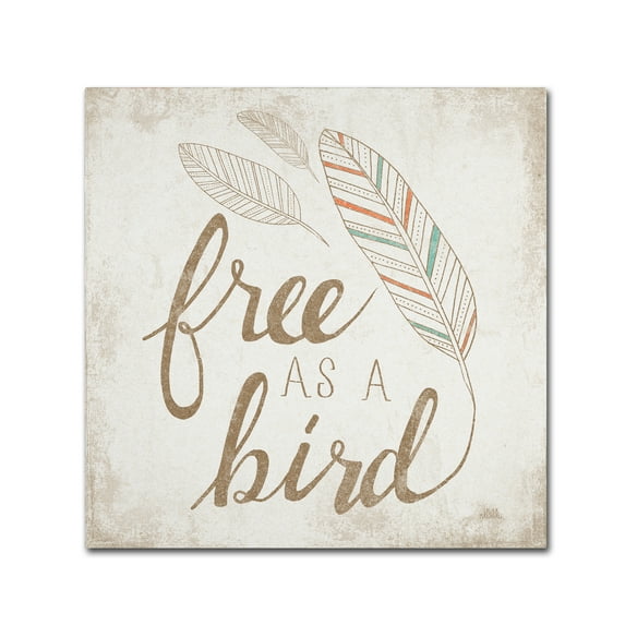 Trademark Fine Art 'Free as a Bird Beige' Canvas Art by Laura Marshall