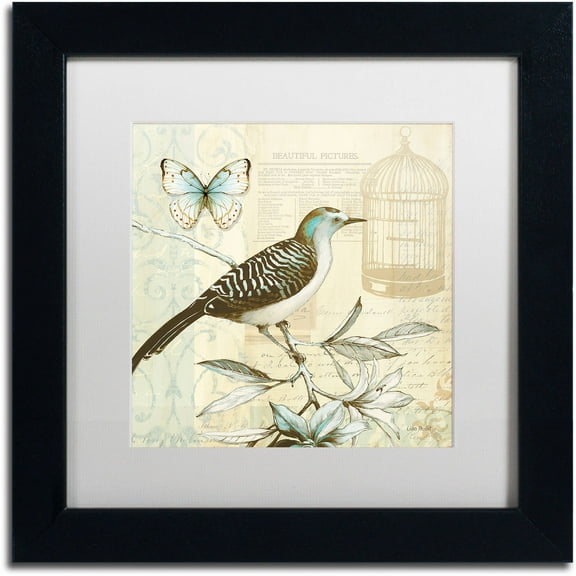 Trademark Fine Art "Freedom I" Canvas Art by Lisa Audit, White Matte, Black Frame