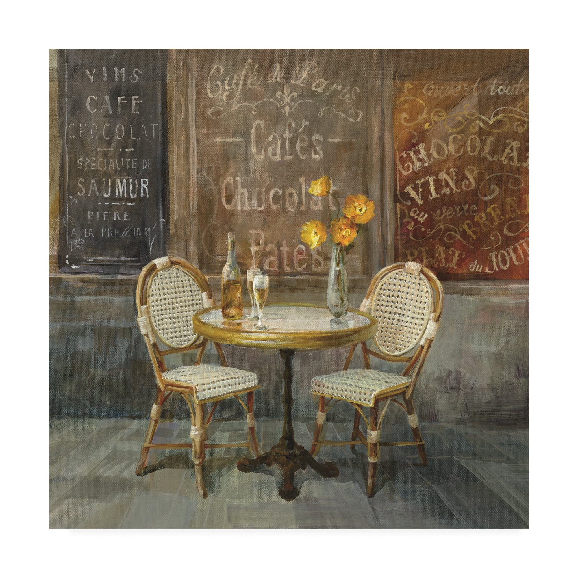 Trademark Fine Art 'French Cafe Painting' Canvas Art by Danhui Nai