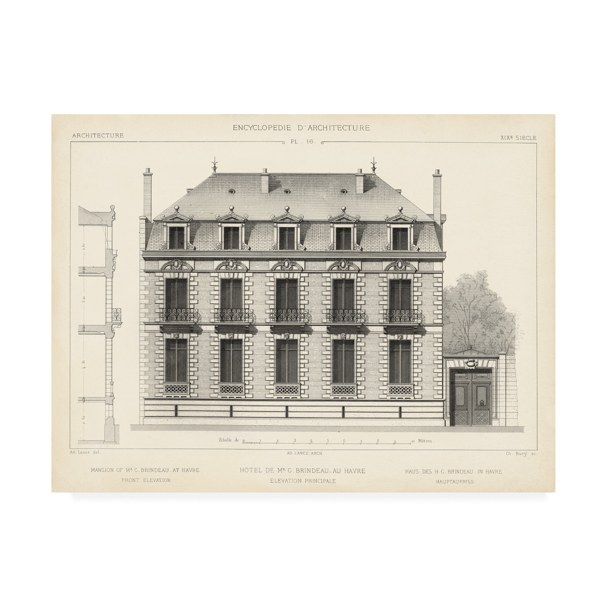 Trademark Fine Art 'French Facade II' Canvas Art by Vision Studio