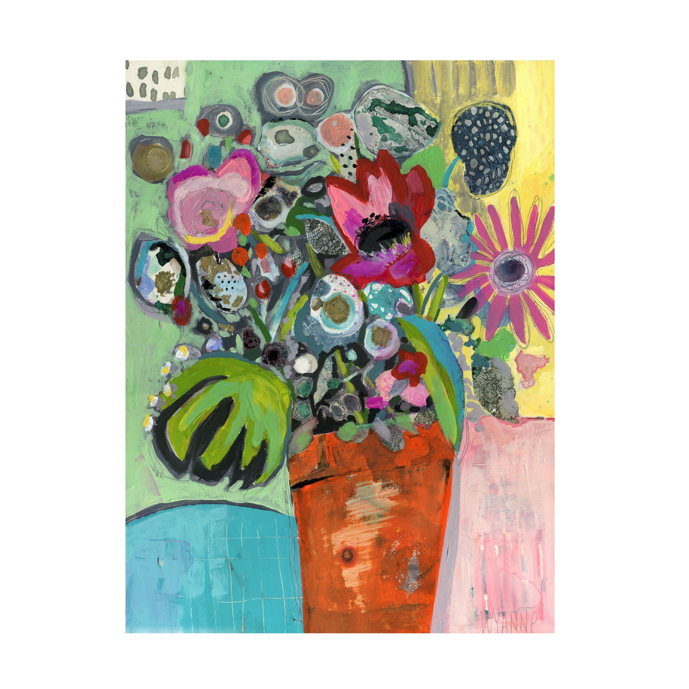 Trademark Fine Art 'French Flowers' Canvas Art by Wyanne